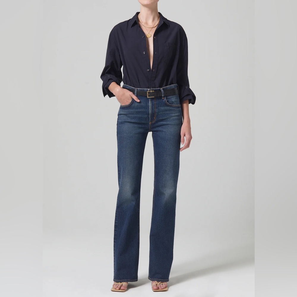 Citizens of Humanity Vidia Mid Rise Boot Cut Jeans in Garnish Size 27 NWT